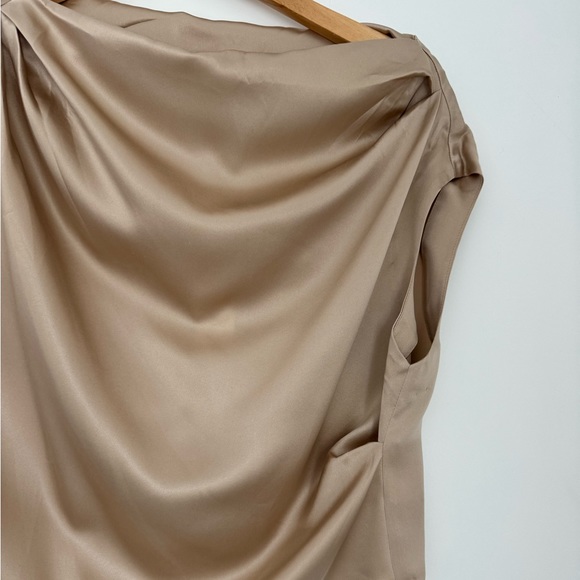 The Sei Revolve NWT 6 Champagne Revolve Draped Silk Top - Picture 8 of 11